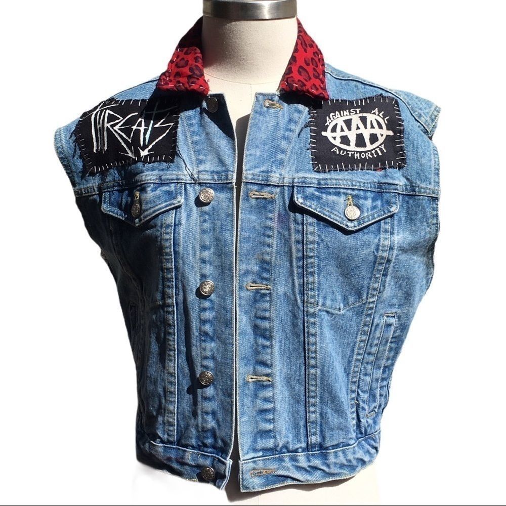 One Of A Kind Vintage 90s Denim Power Rangers Vest